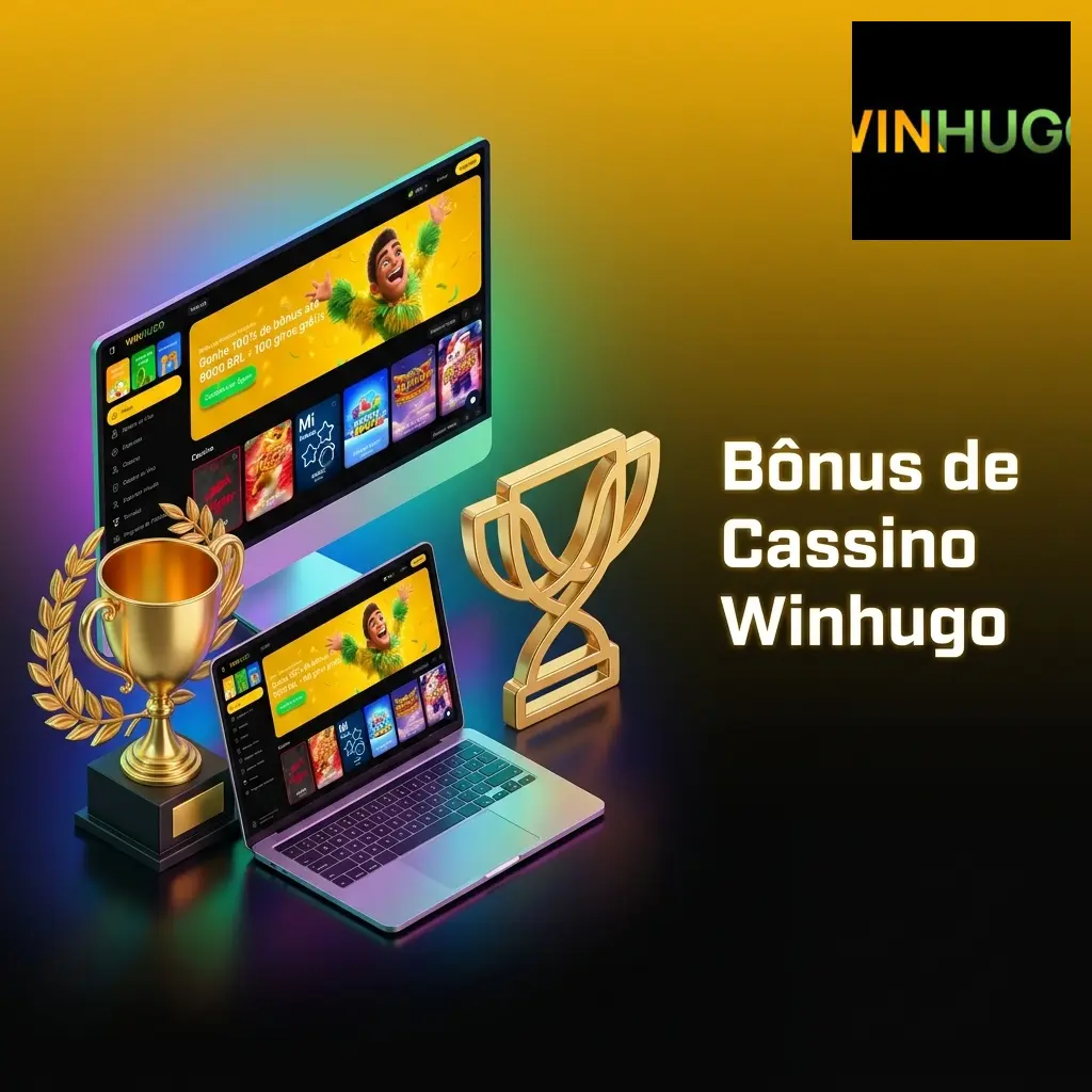 Bônus de cassino Winhugo para jogadores brasileiros em caça-níqueis e jogos ao vivo