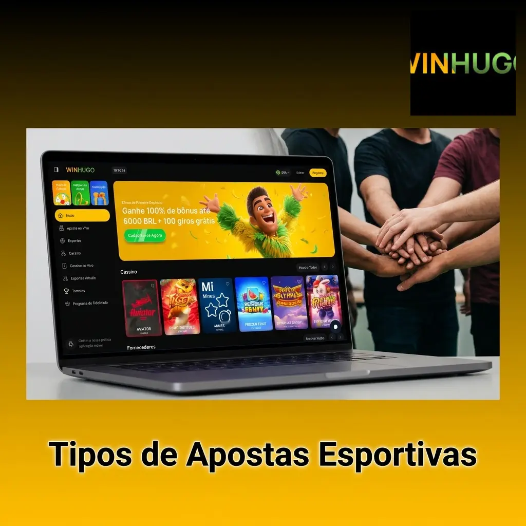 Tipos de apostas esportivas na Winhugo com mercados pré-jogo e ao vivo para jogadores brasileiros